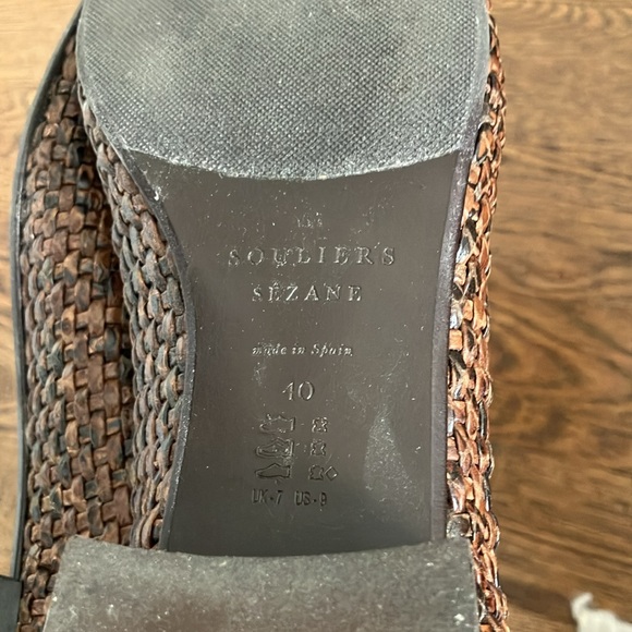 Sezane Eva Ballerinas - Brown Python Weave Sz 40 - Picture 7 of 7